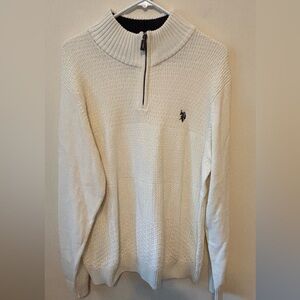 Polo Men’s Quarter Zip Pullover‎ Sweater Size XL Logo